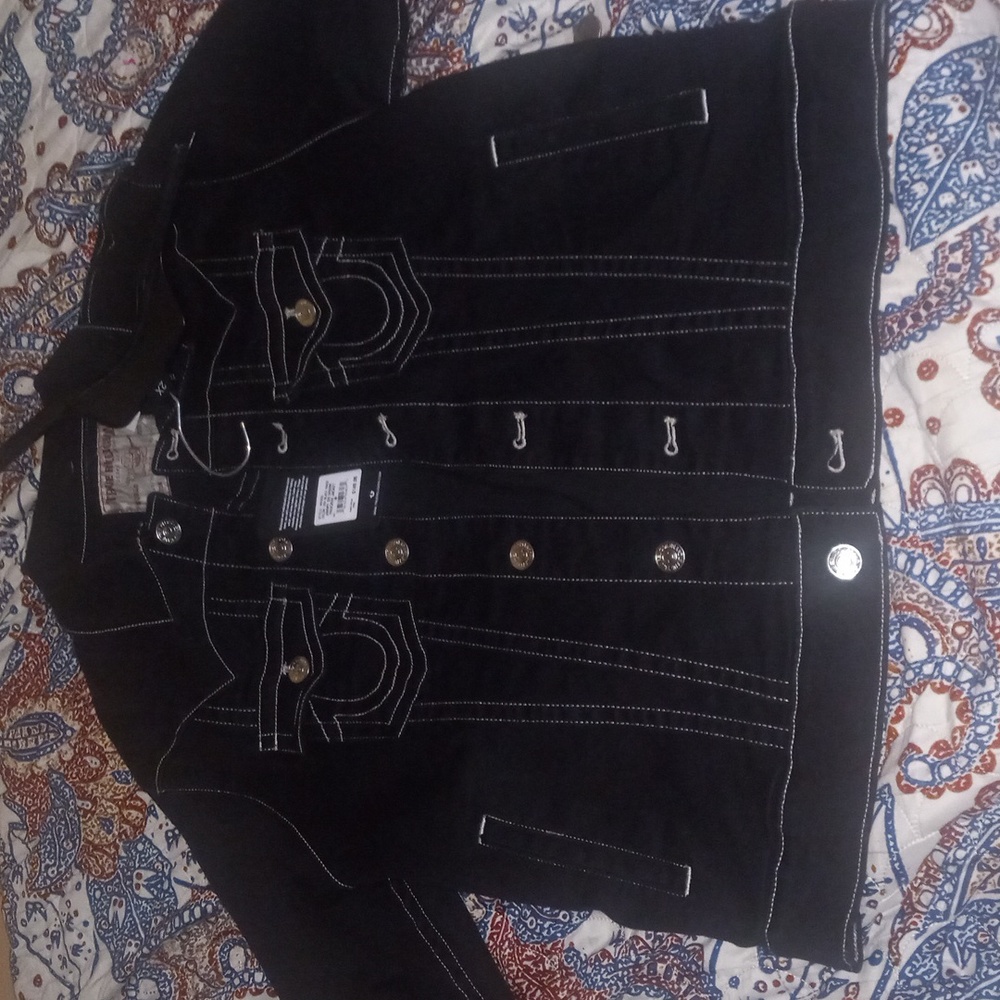 True religion jimmy sn denim trucker jacket size meduim m